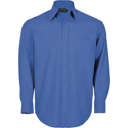 French Blue Mens Basic Poly Cotton Lounge Long Sleeve